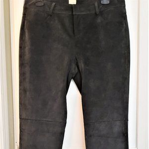 Gorgeous classy dark grey suede jeans in mint condition by Ecru, Size 8
